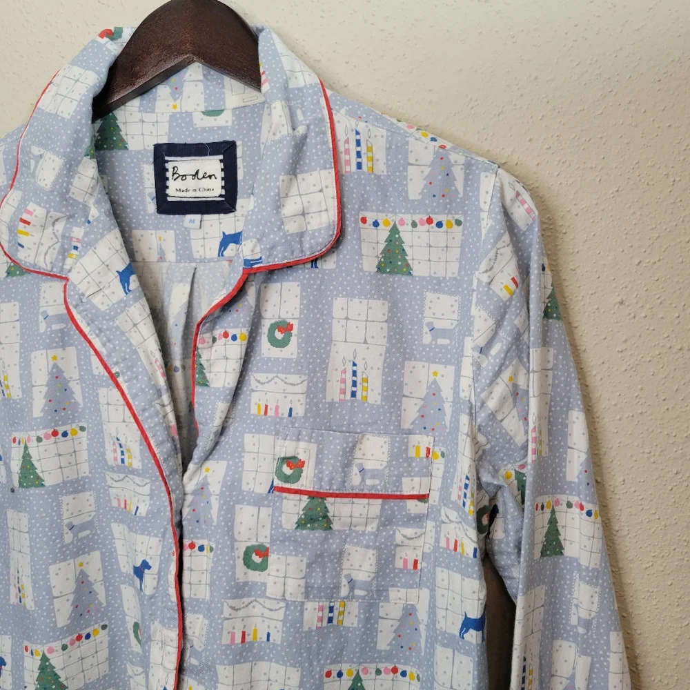 Boden Holiday Window Sleepwear Nightshirt - Picture 1 of 9